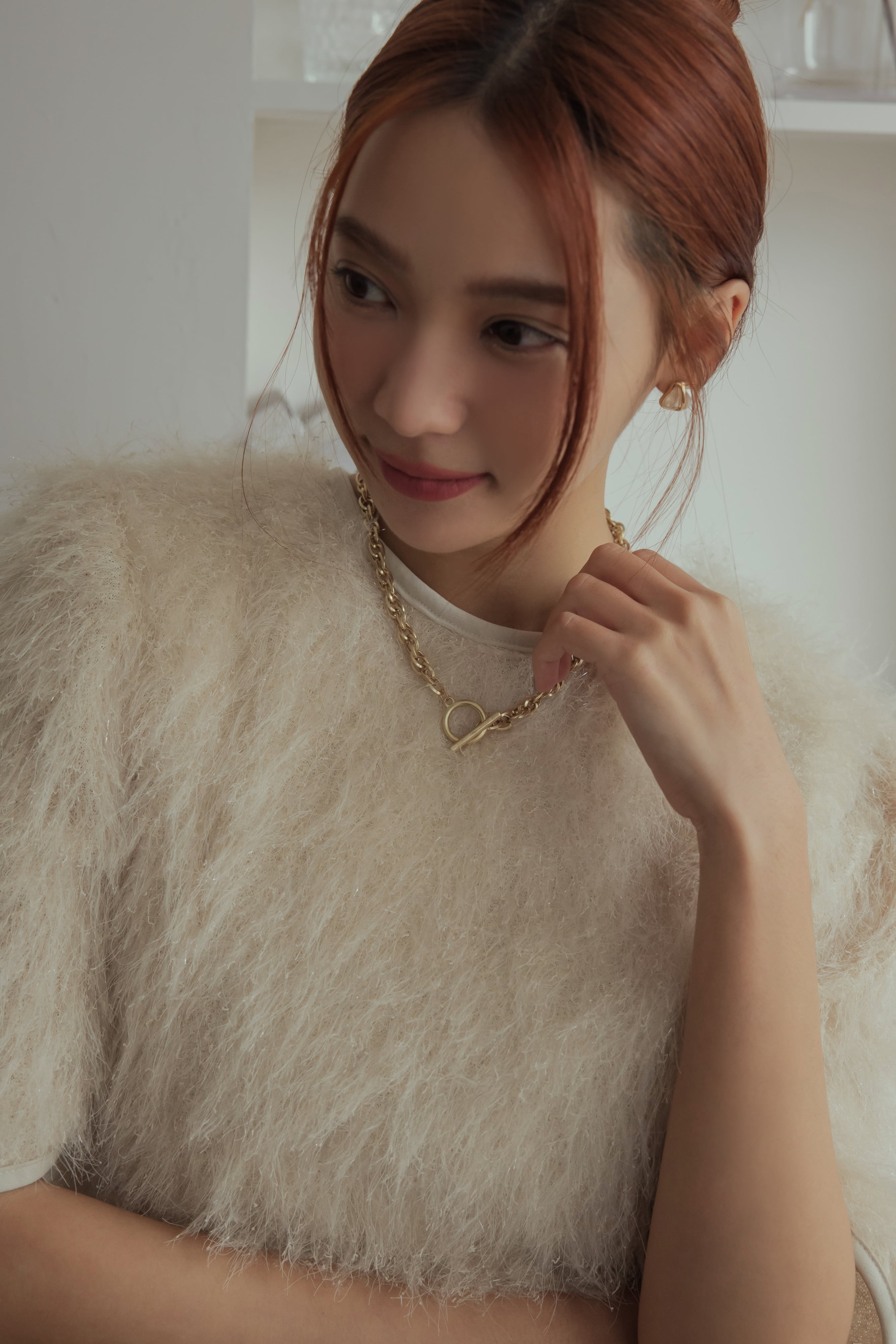 麻花捲十字扣項鍊