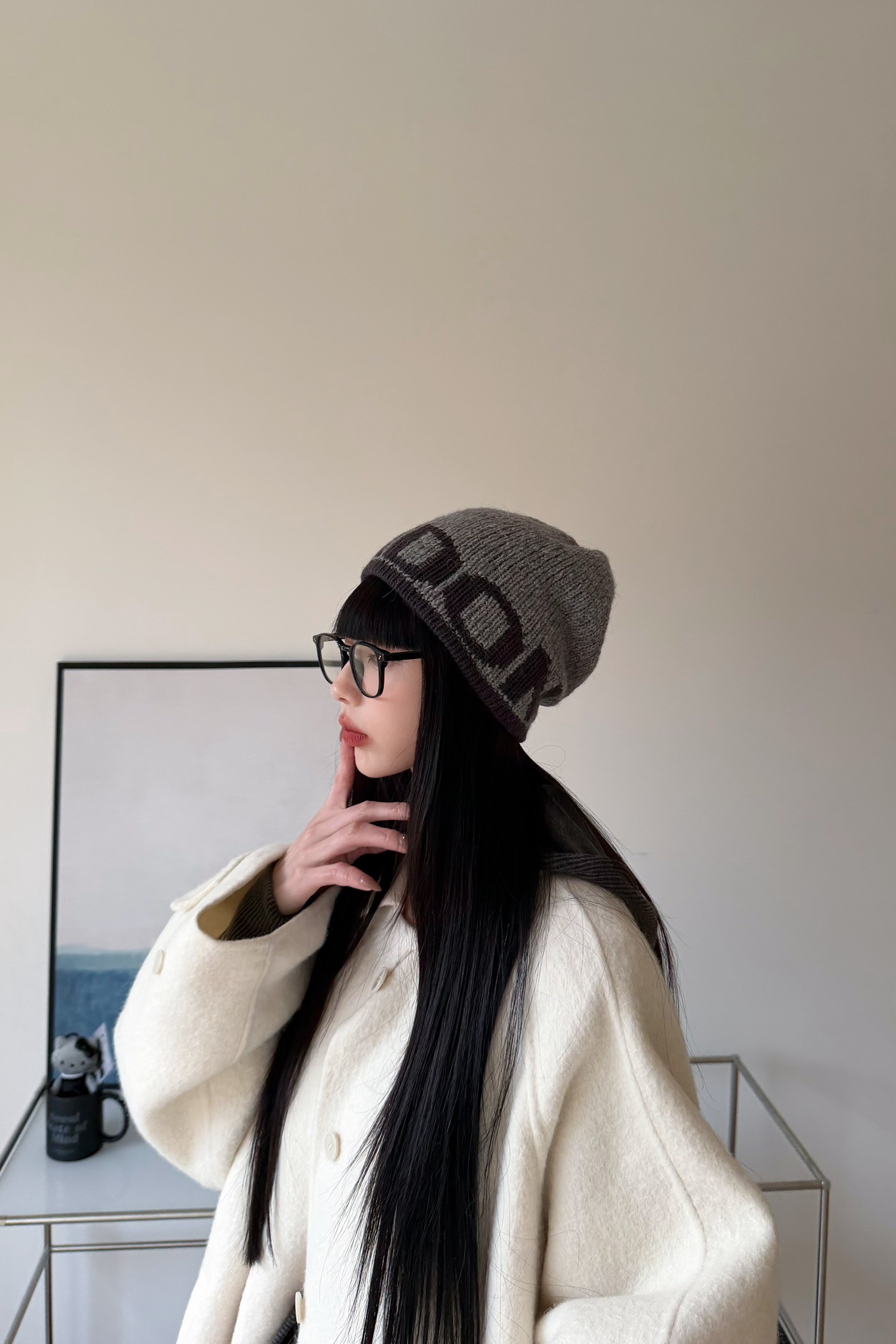 歐膩英文字母冷帽