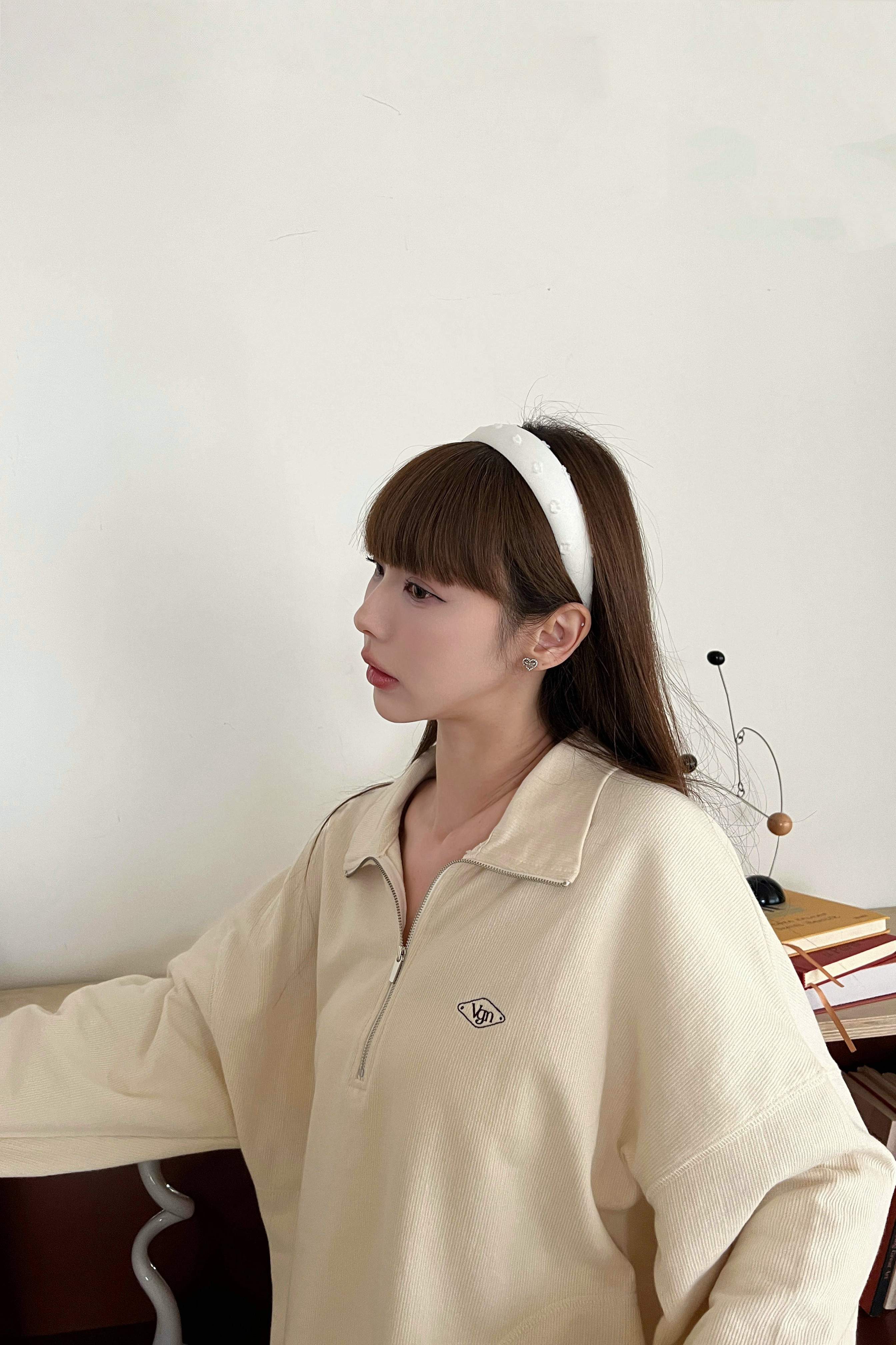 甜甜女孩立體紋路髮箍
