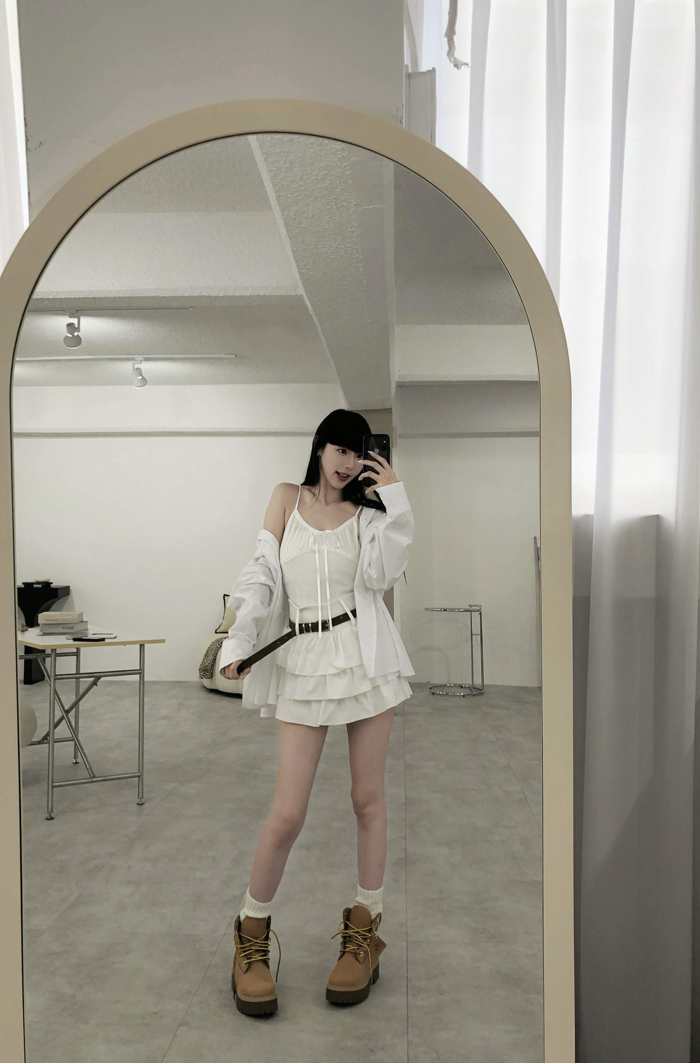 層次感荷葉短褲裙