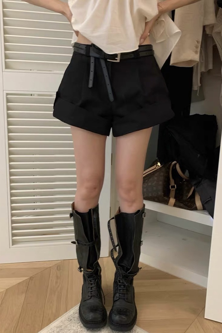 反摺工作短褲