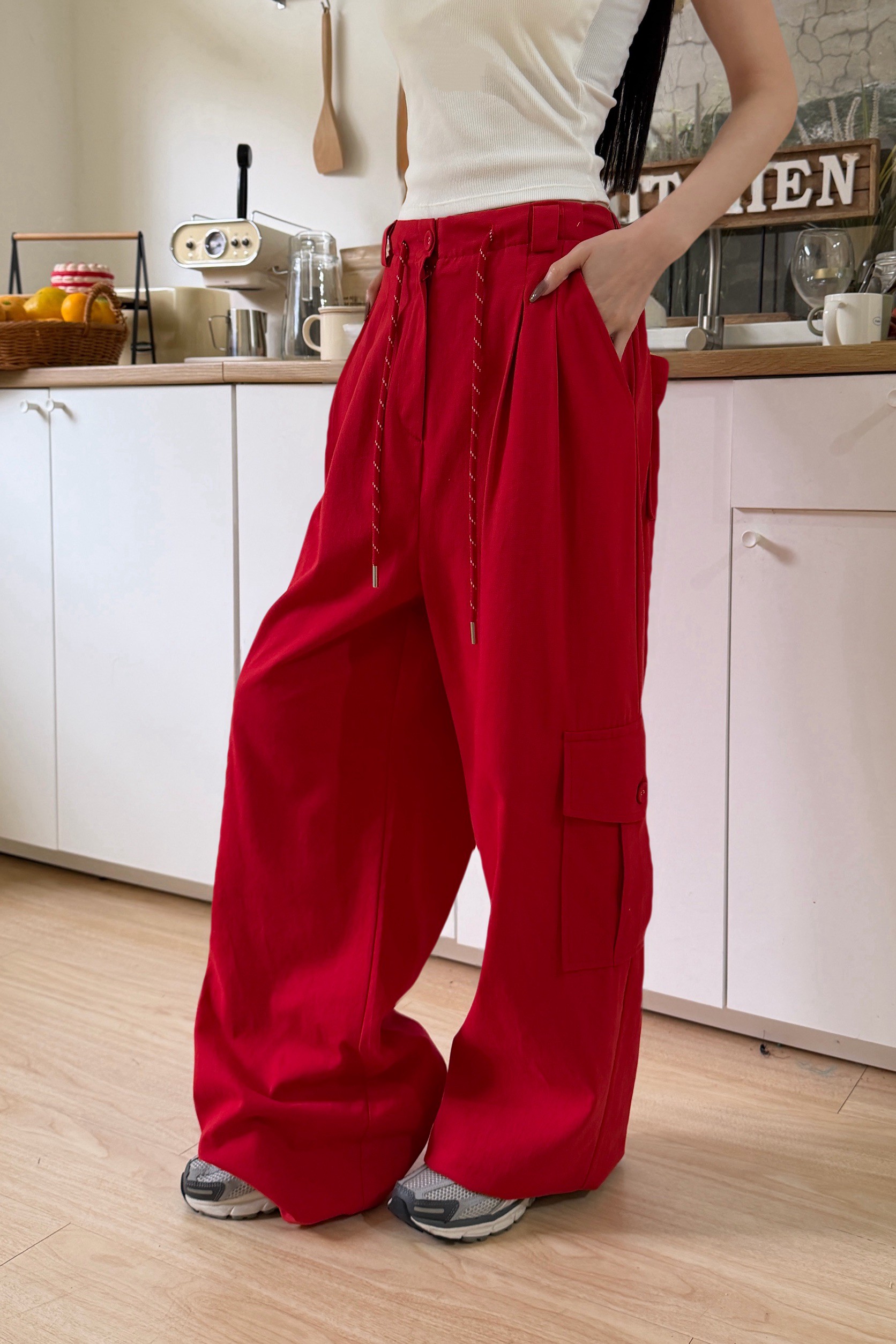 完美版型抽繩工作褲