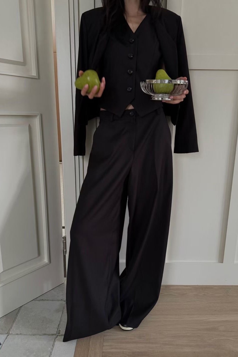 時髦修身西裝褲