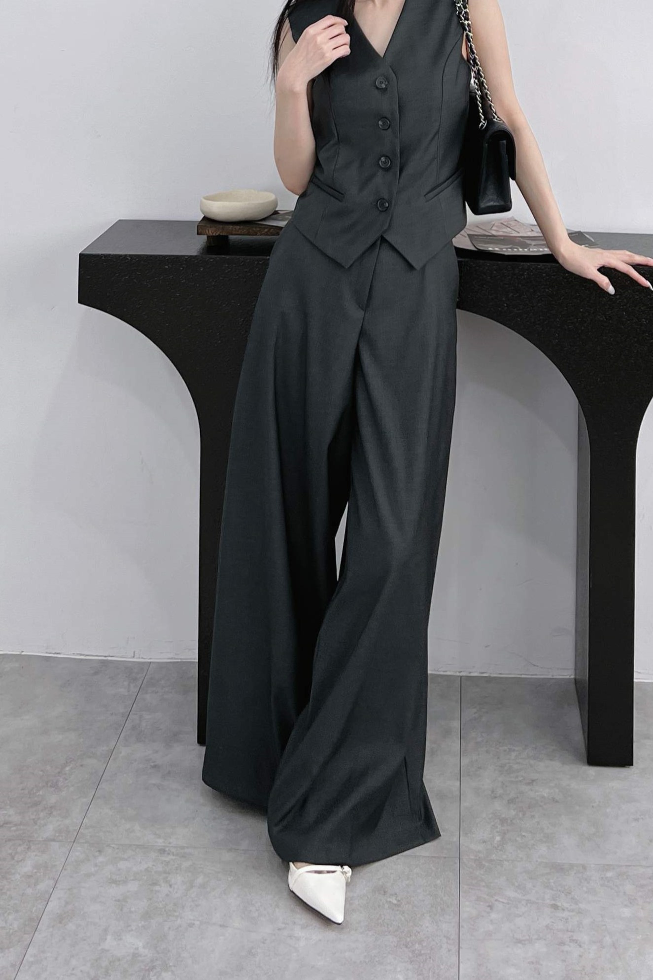 時髦修身西裝褲