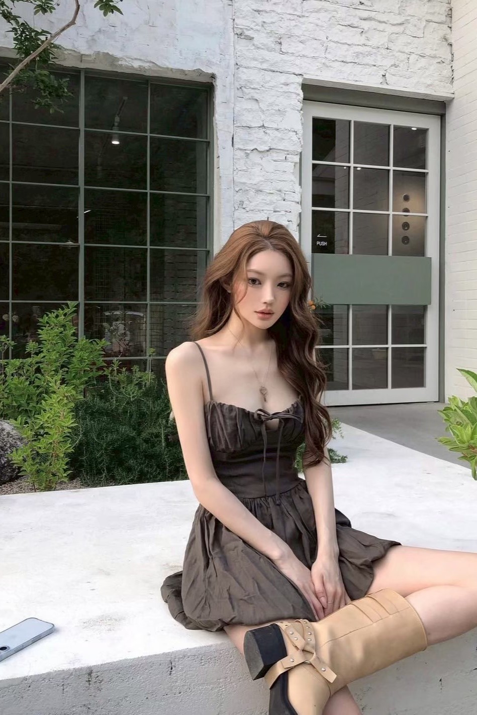 芭蕾馬甲低胸短洋