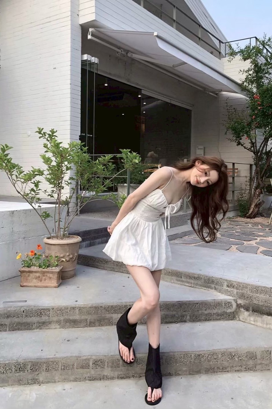 芭蕾馬甲低胸短洋