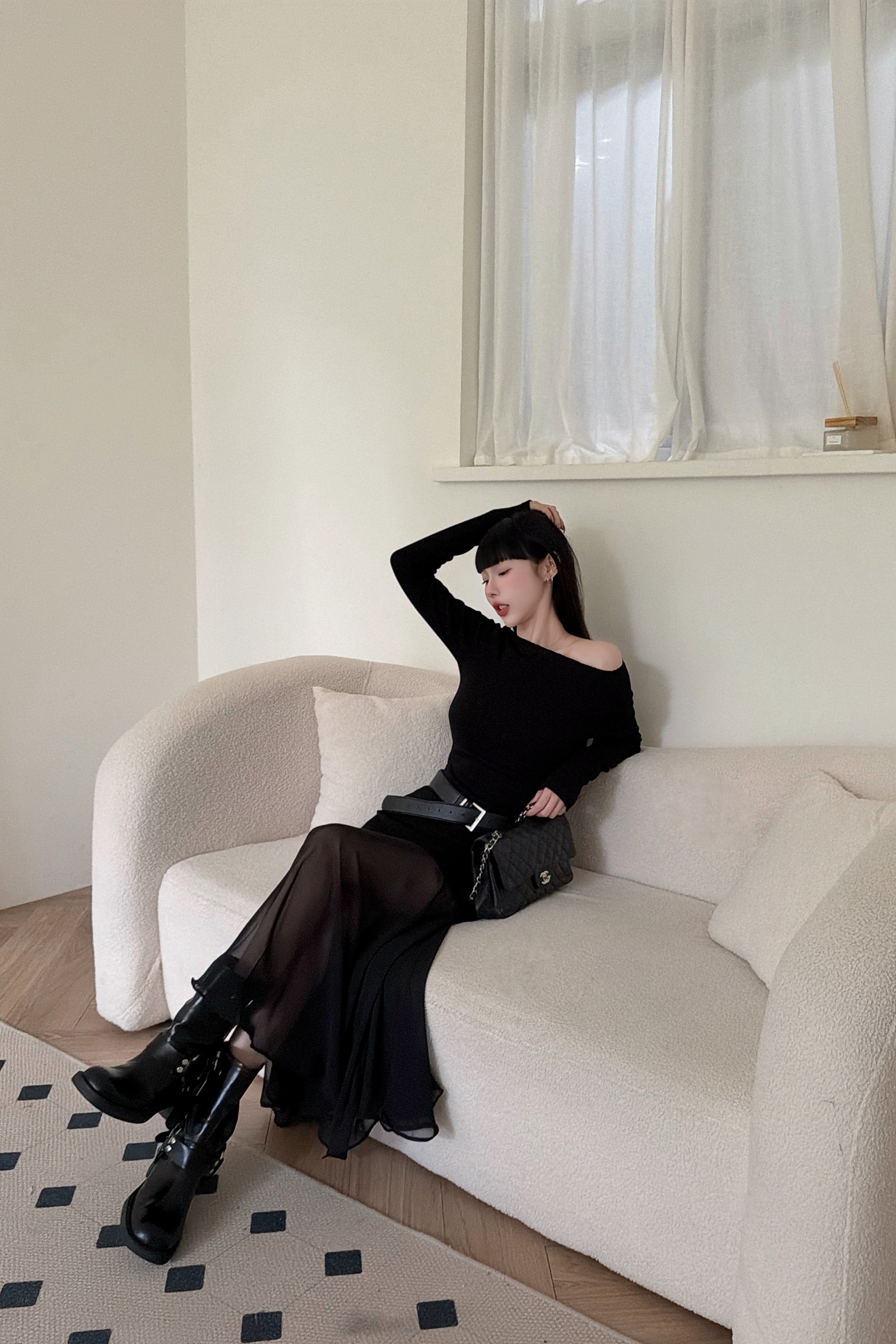 女神降臨拼接長洋(長袖款)