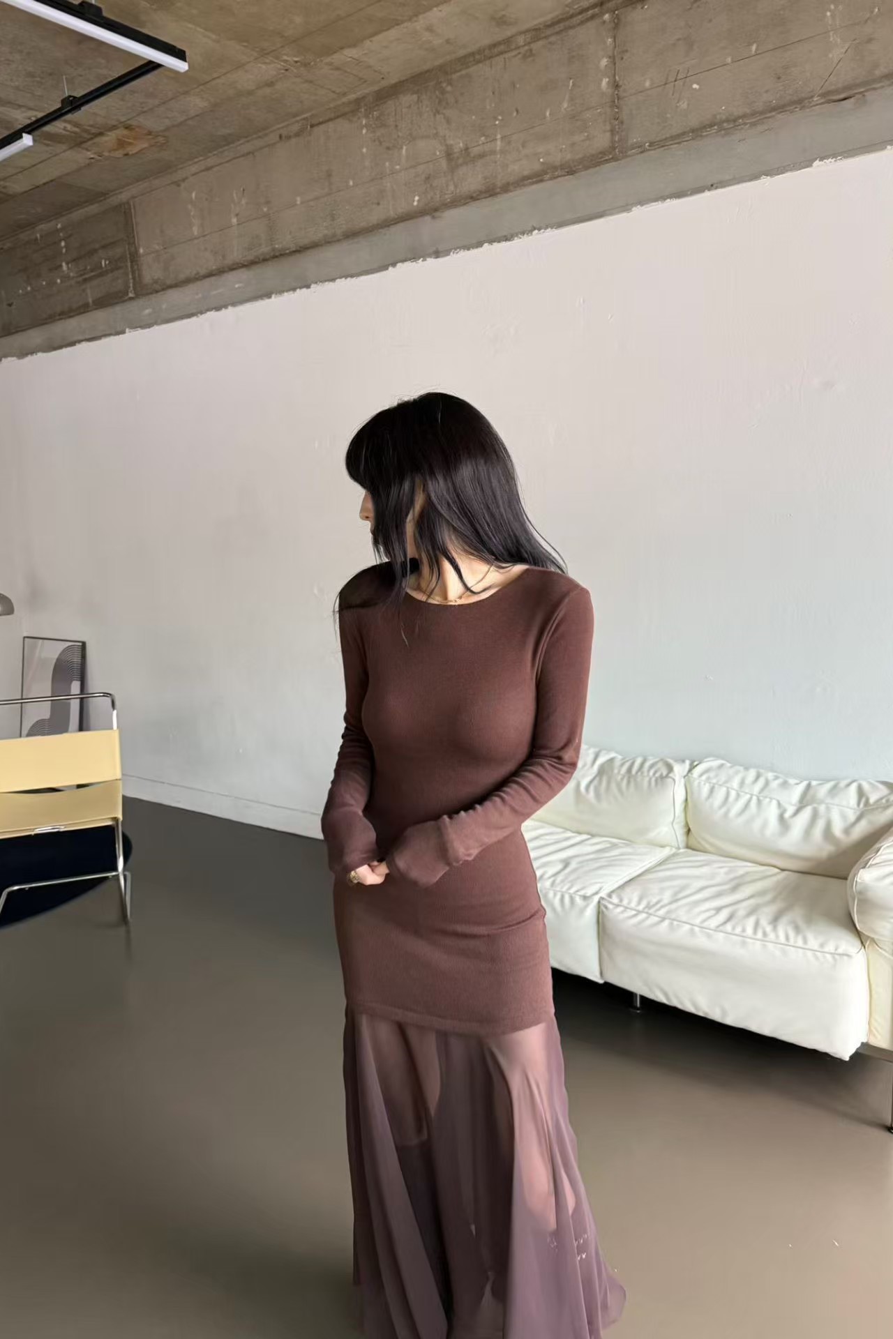 女神降臨拼接長洋(長袖款)