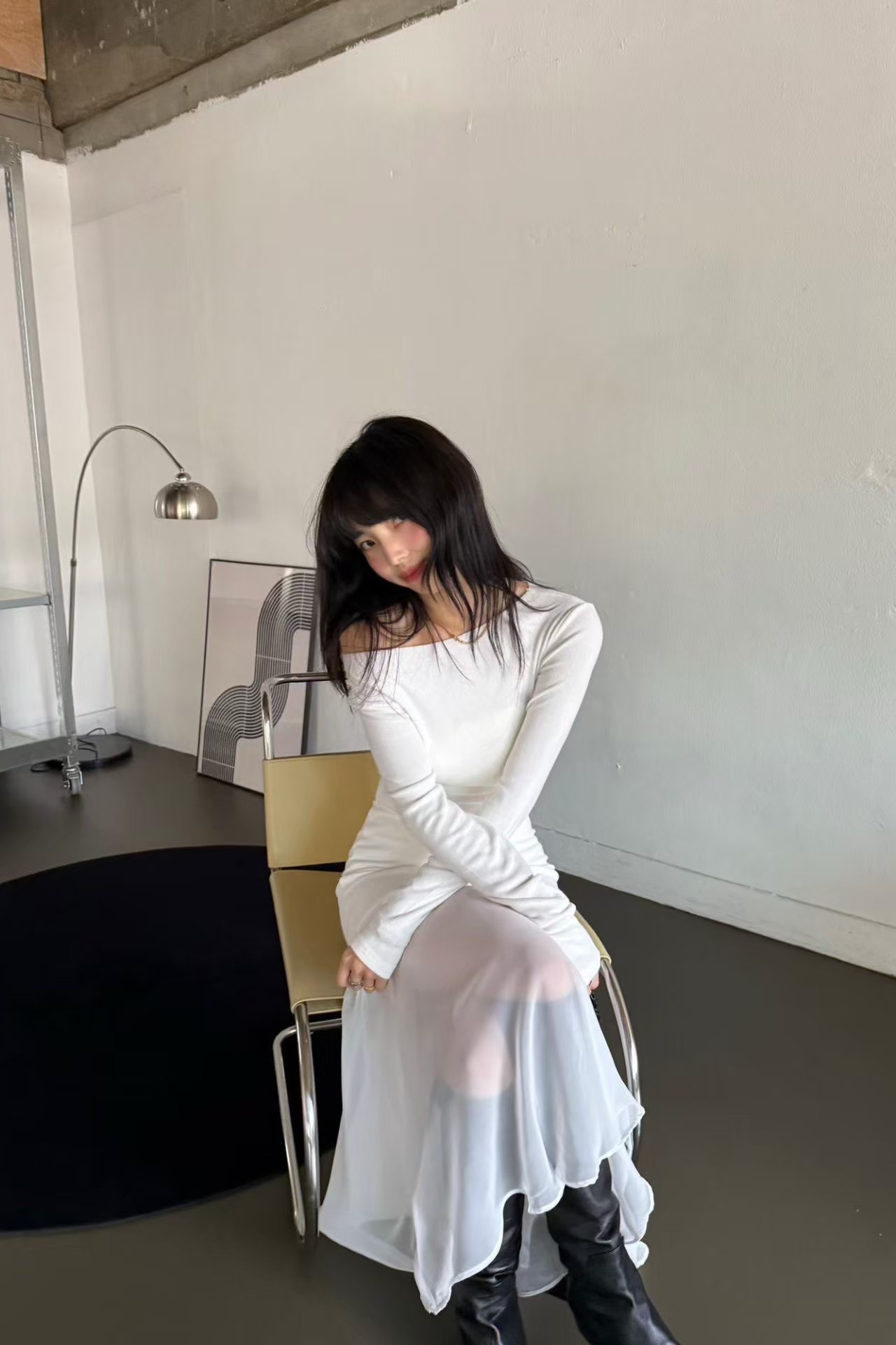 女神降臨拼接長洋(長袖款)