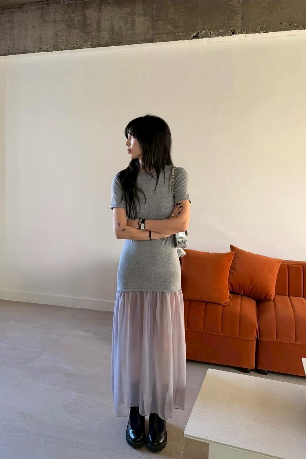 女神降臨拼接長洋(短袖款)