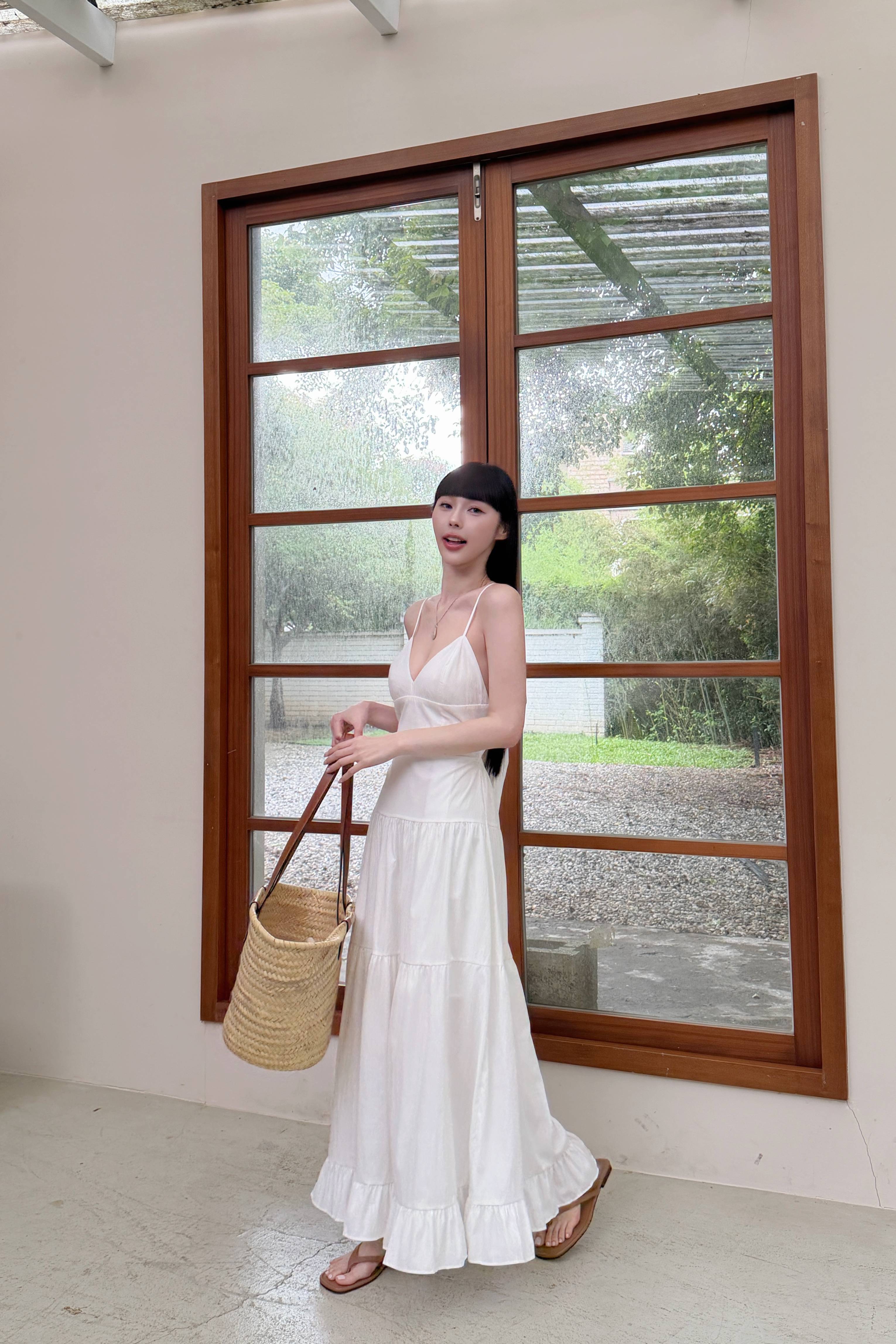 海島度假美背綁帶長洋