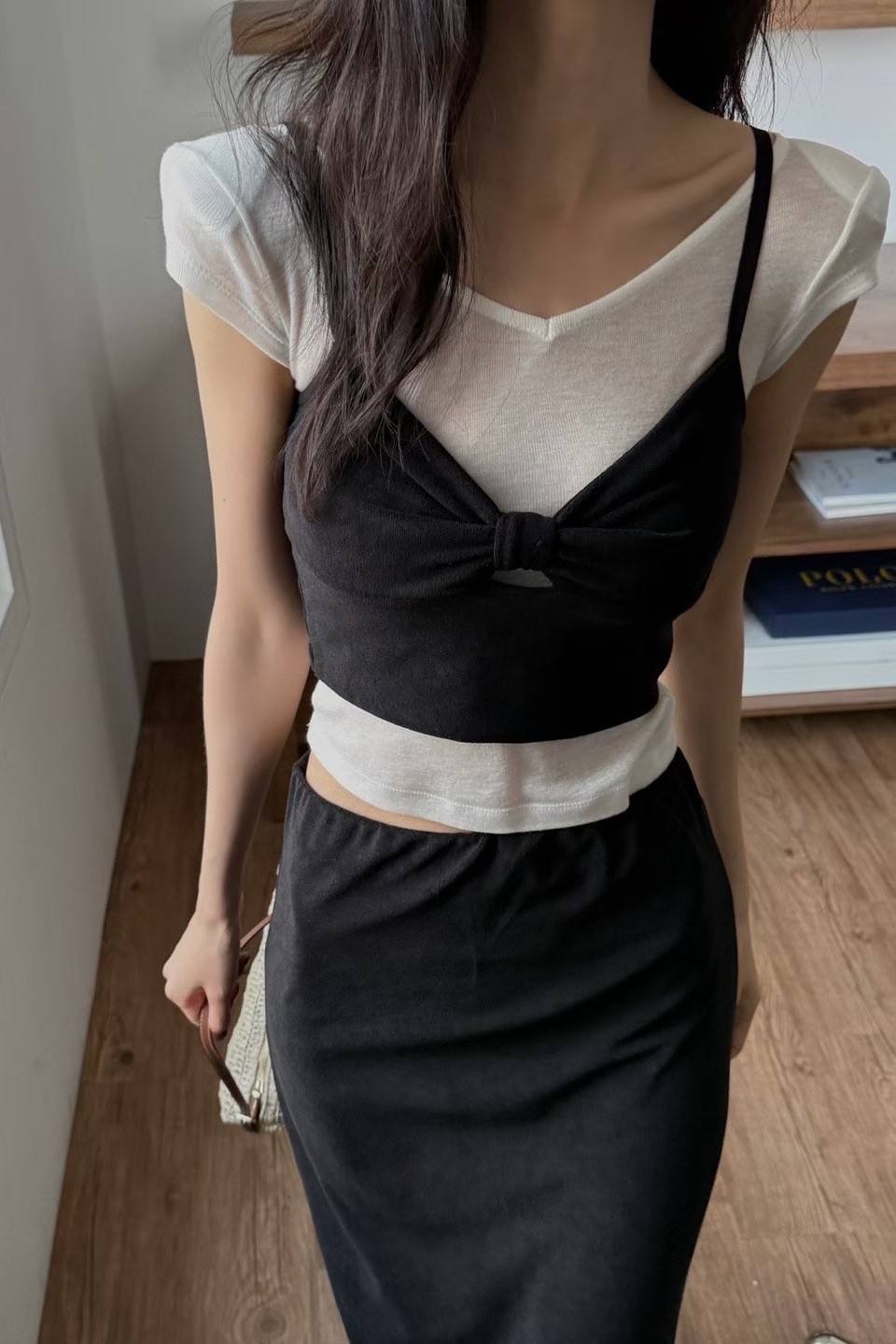 羅馬假期扭結背心長裙set