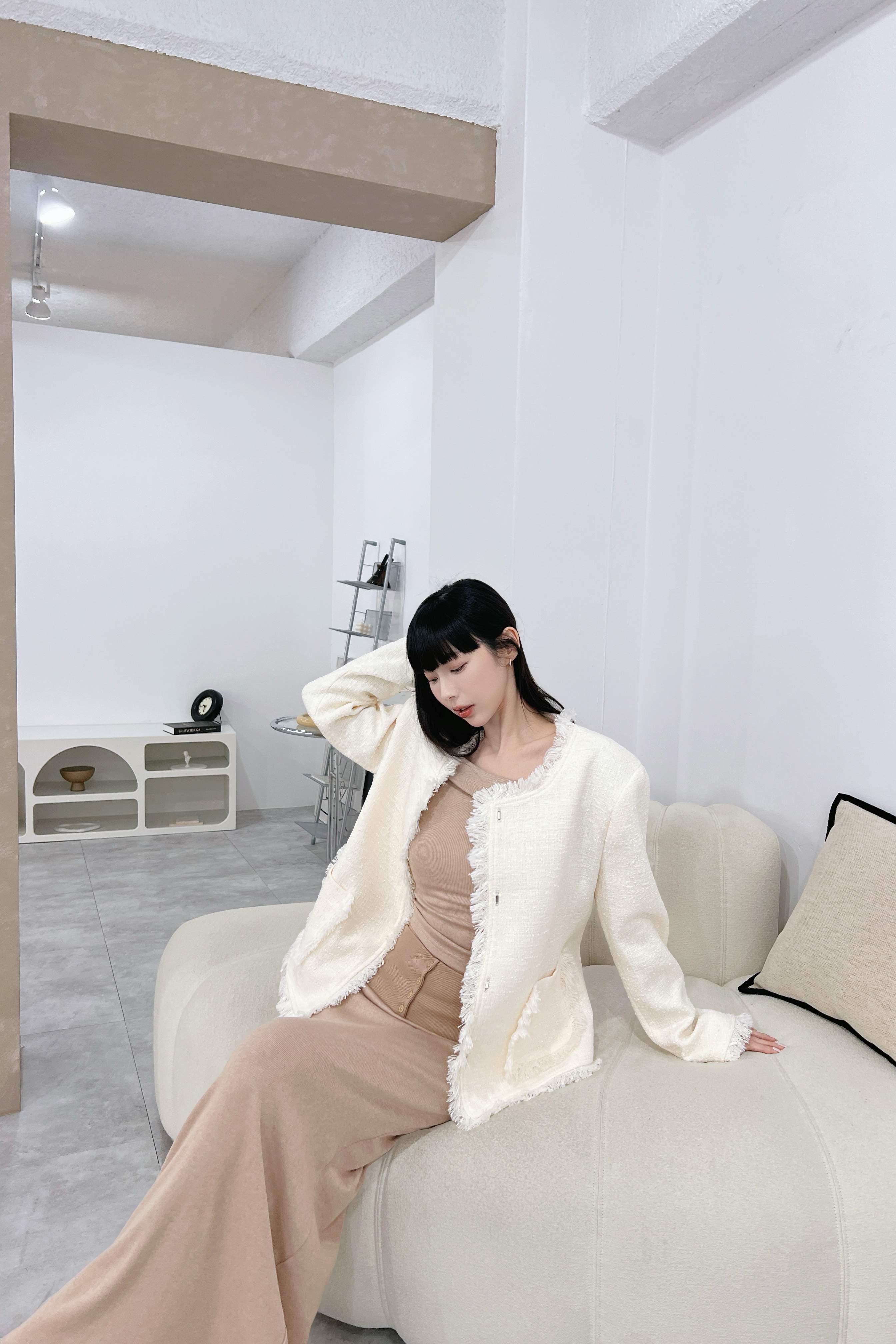 隨興抽鬚感小香外套