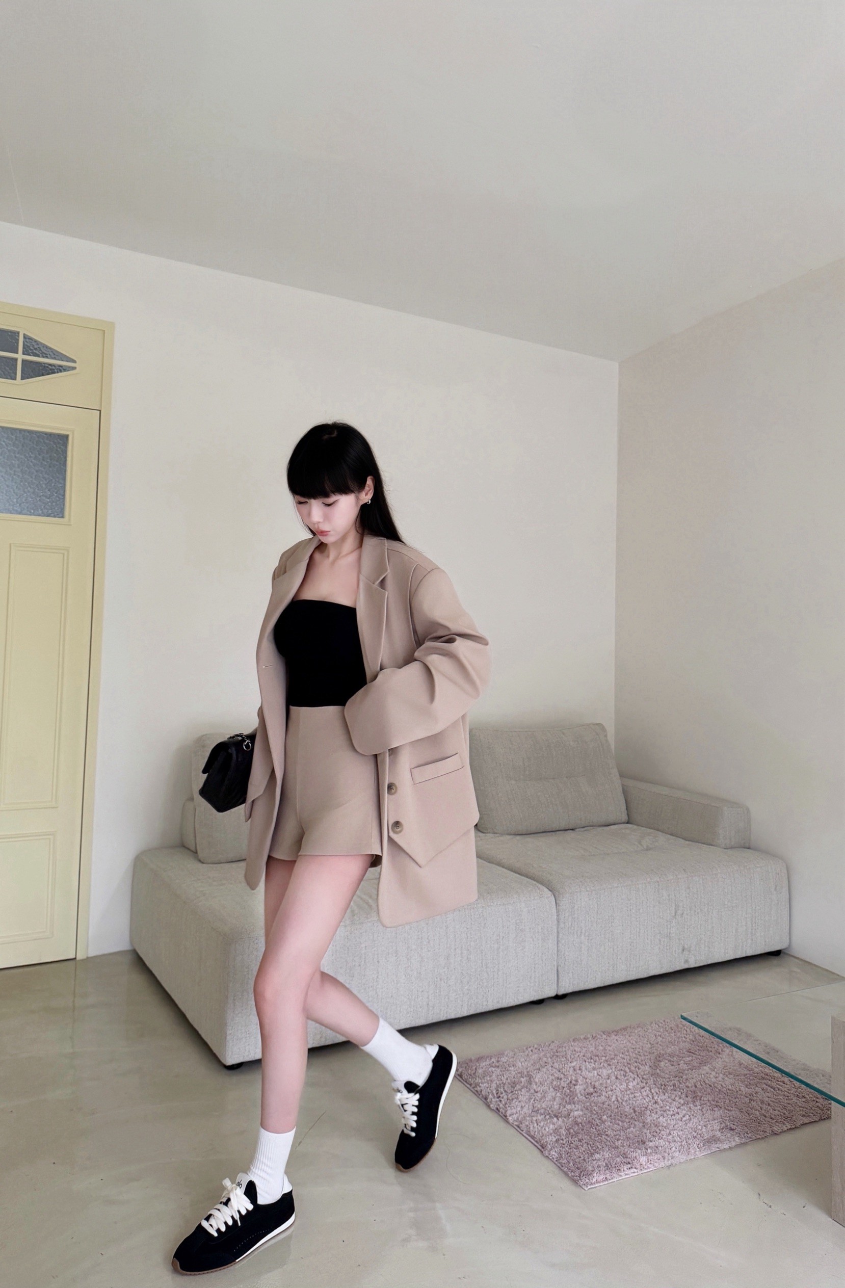 雙層領片西裝外套