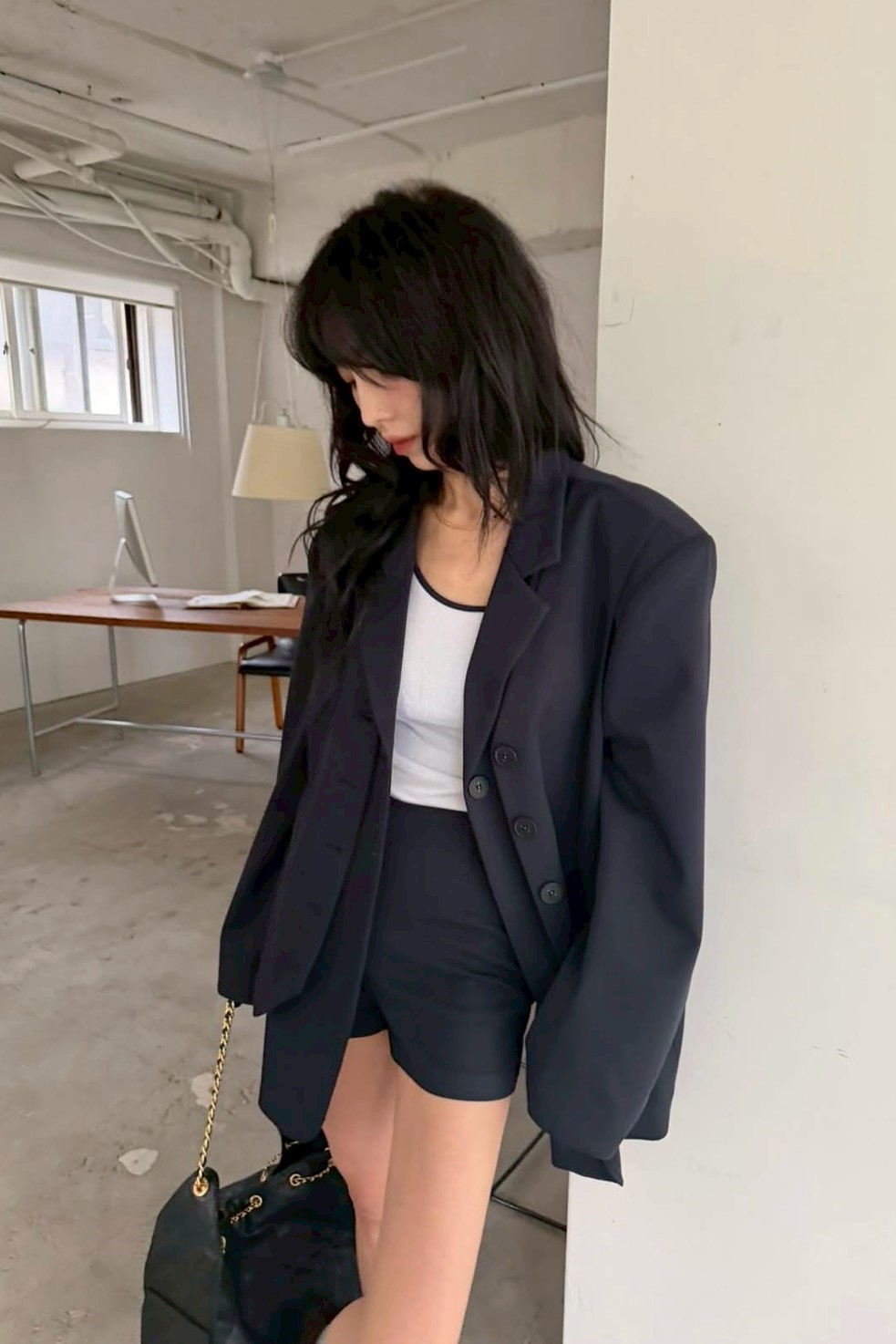 雙層領片西裝外套