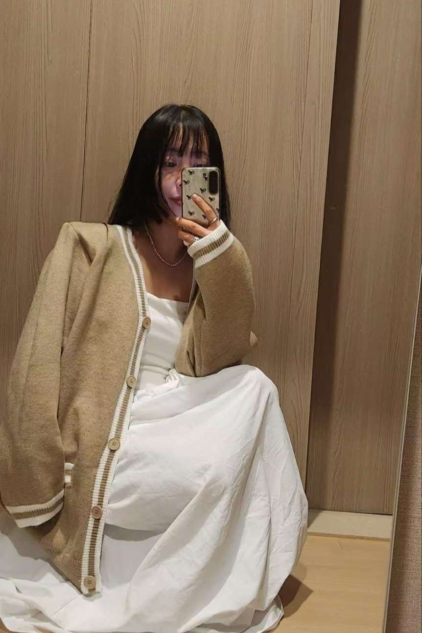 學院感針織外套