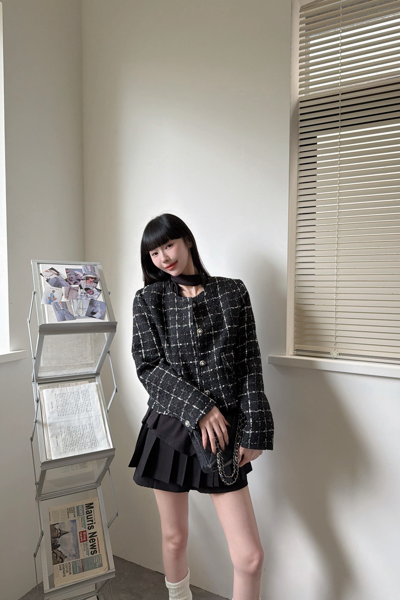 愛心釦小香套裝