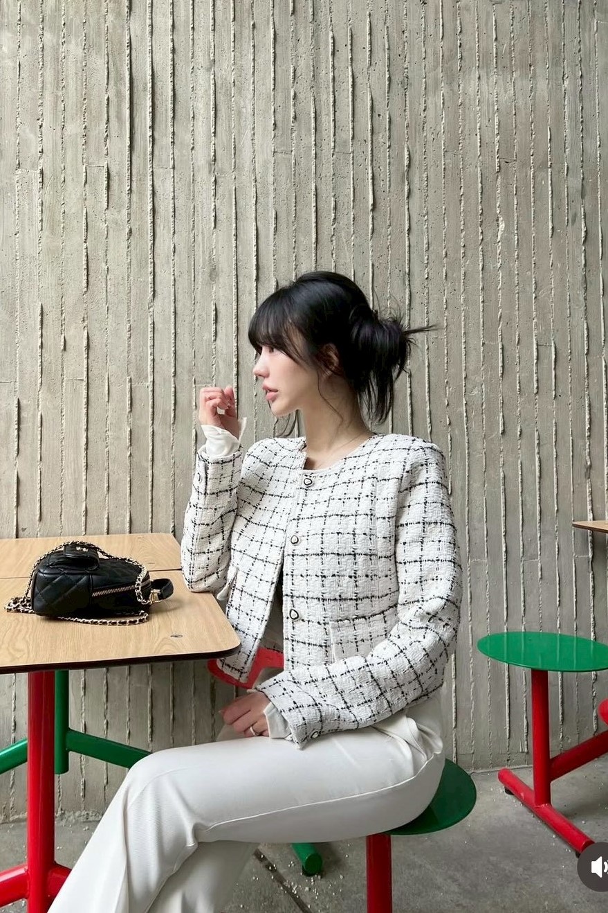 愛心釦小香套裝