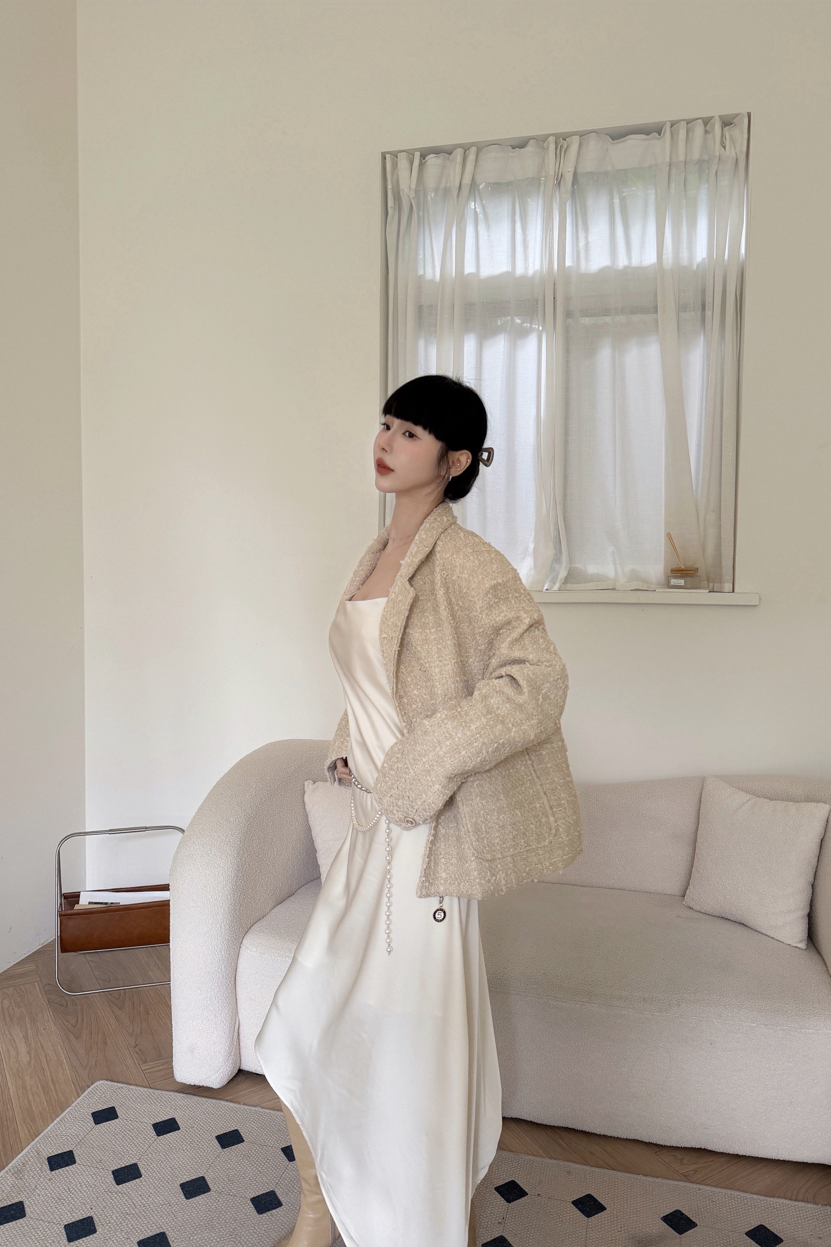 oversize落肩小香外套