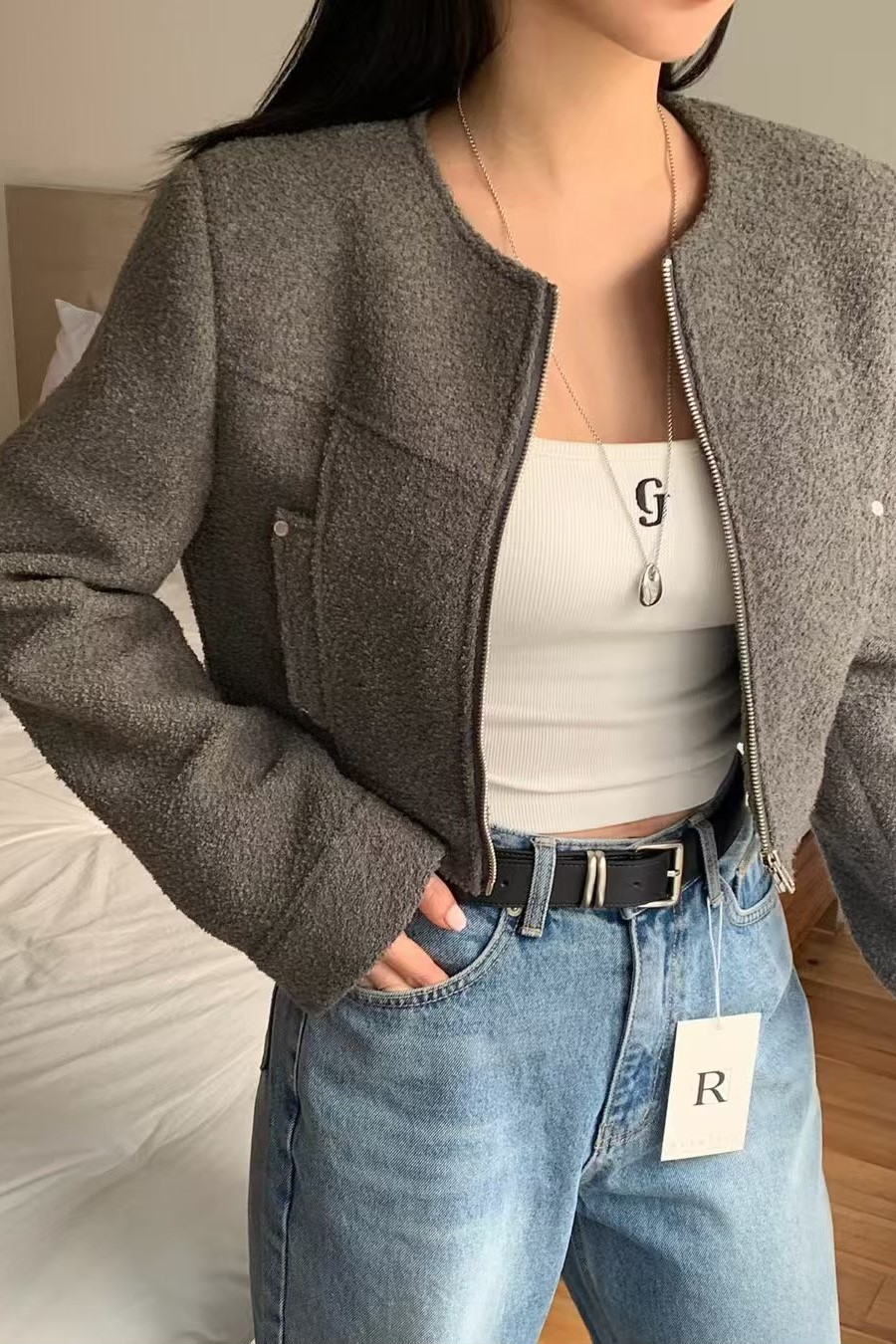 俐落簡約小香感外套