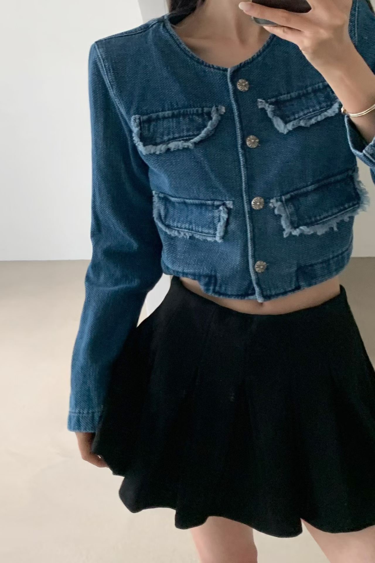 小姐姐抽鬚感牛仔外套