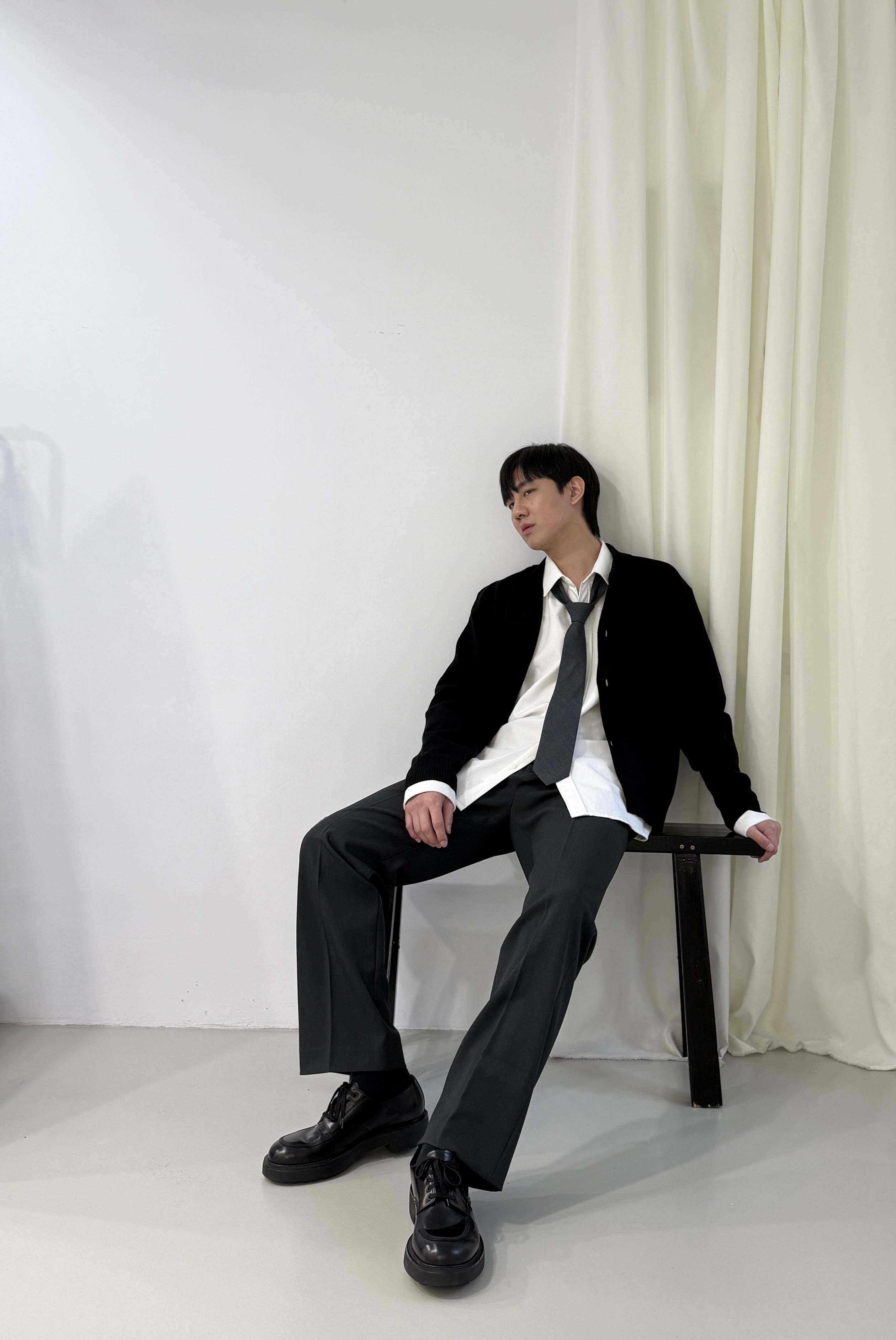 韓系暖男針織外套