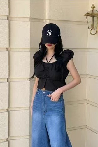 兩穿設計感抽皺背心