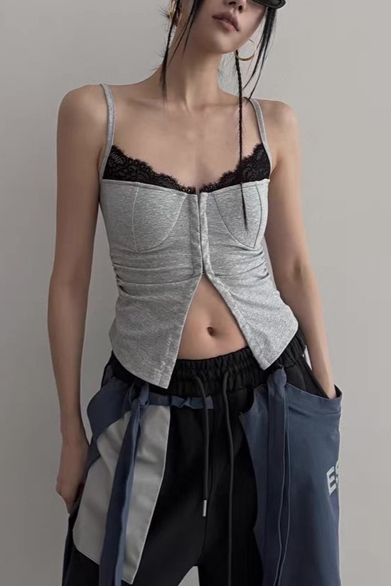 蕾絲修身馬甲BraT