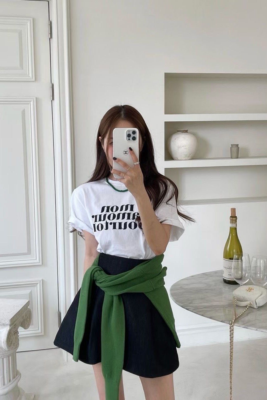 法式女孩英文字短袖T