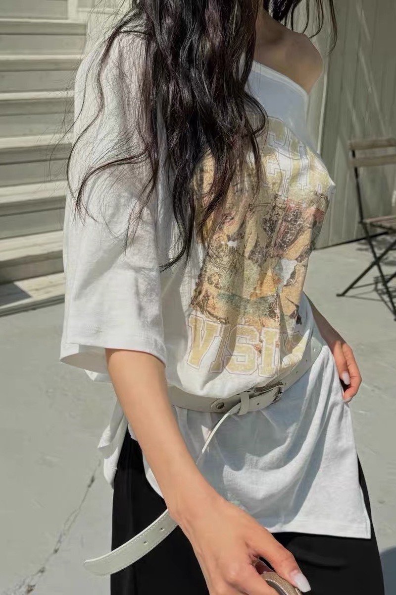 個性寬領棉T