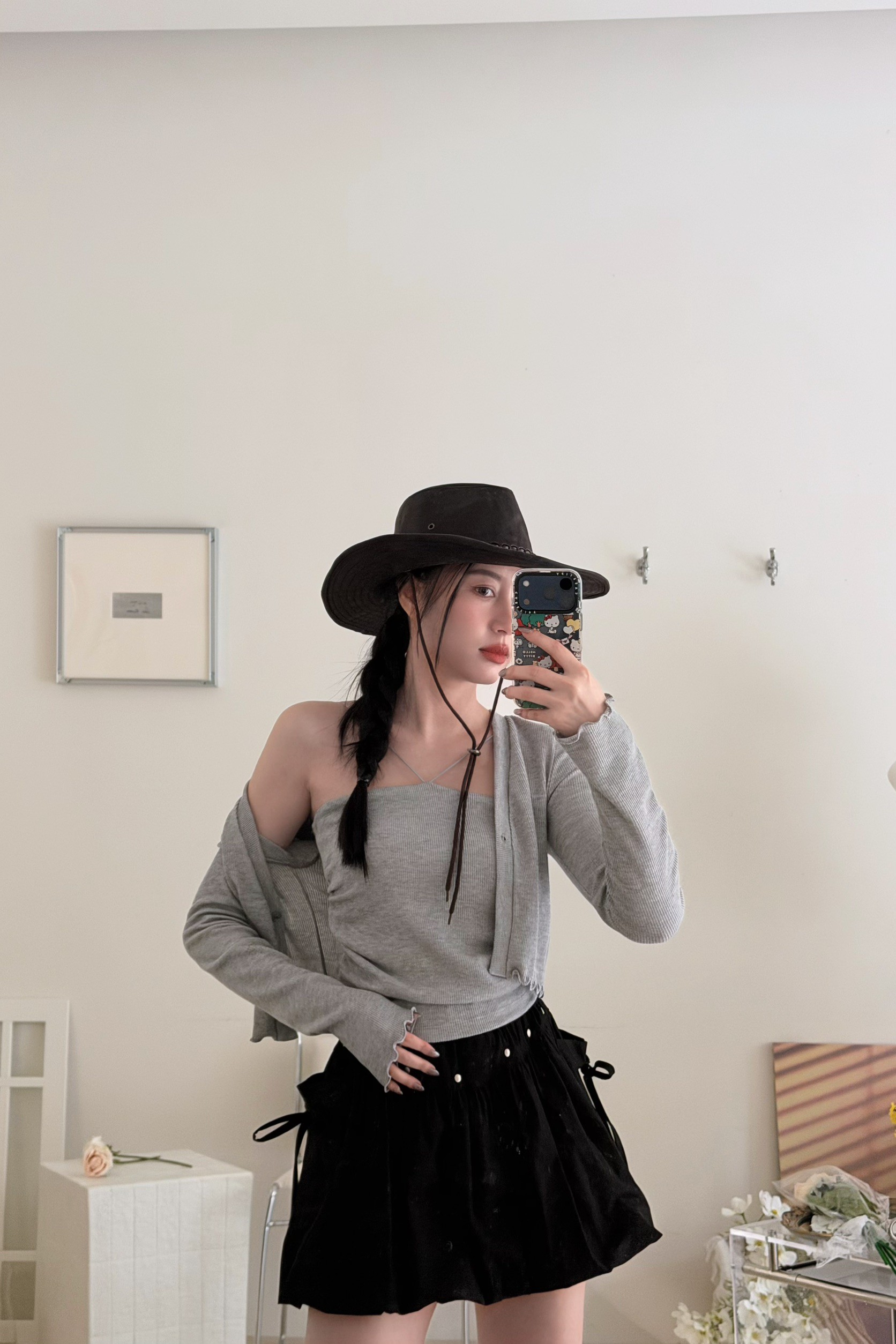 V字領抓皺bart小罩衫