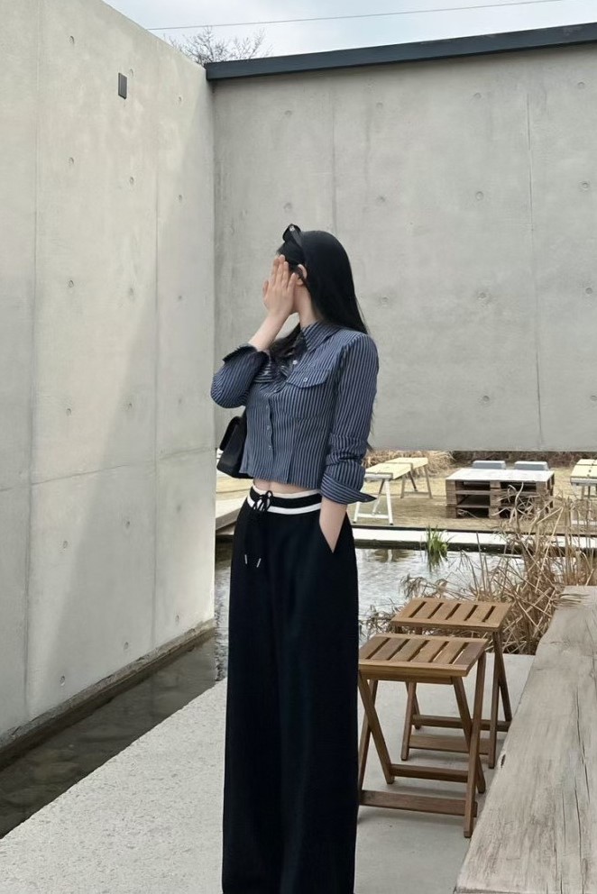 腰身感兩穿襯衫外套