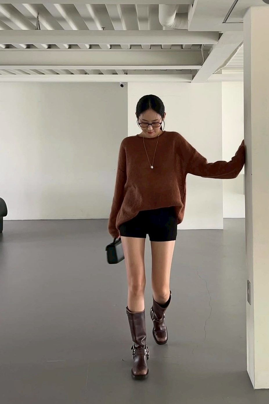 鬆弛感毛料針織上衣