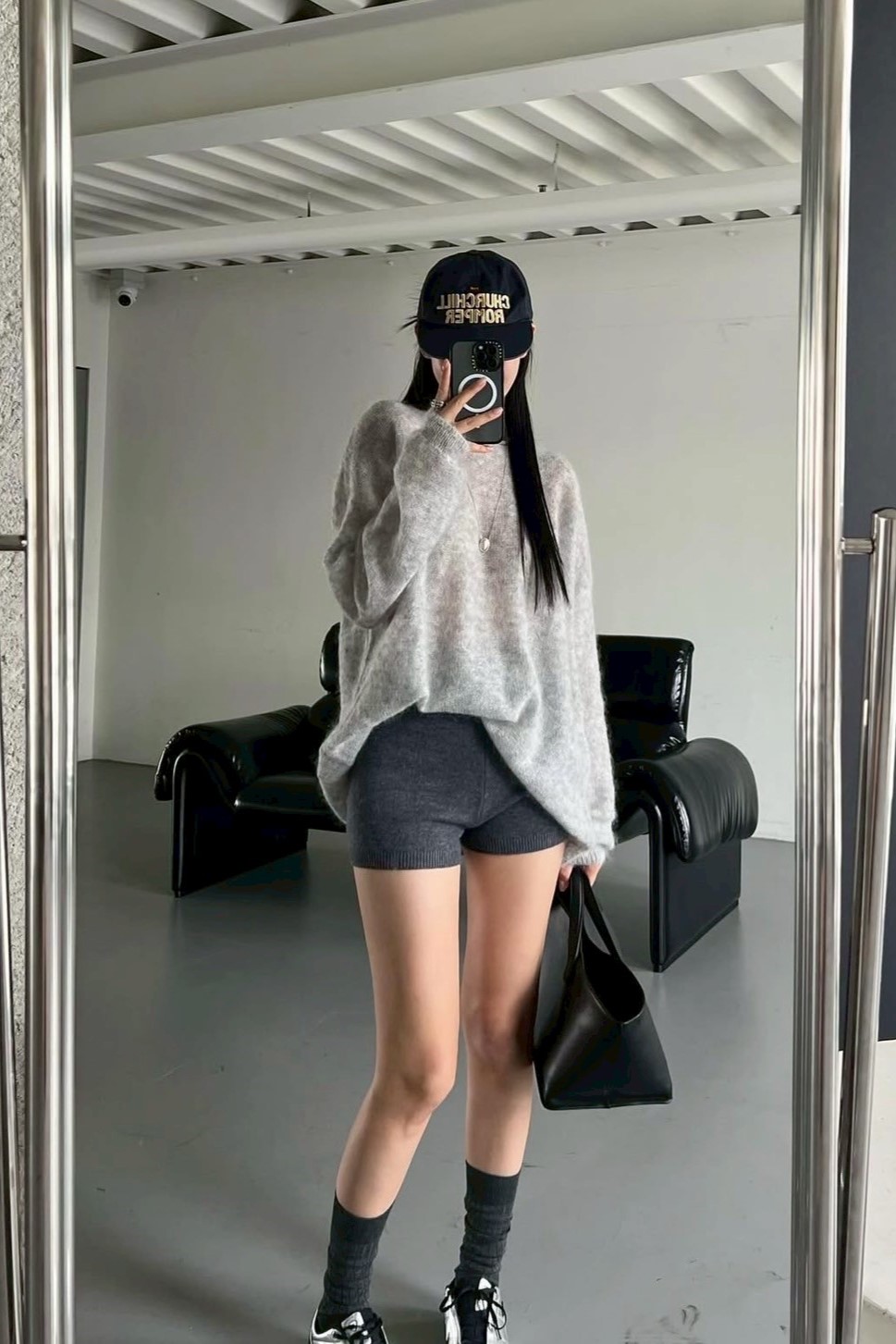 鬆弛感毛料針織上衣