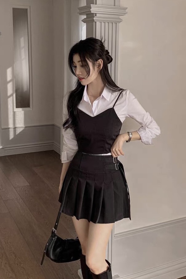 學院感細肩帶BraT