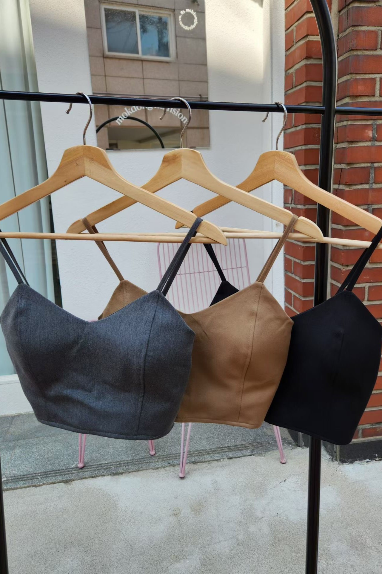 學院感細肩帶BraT